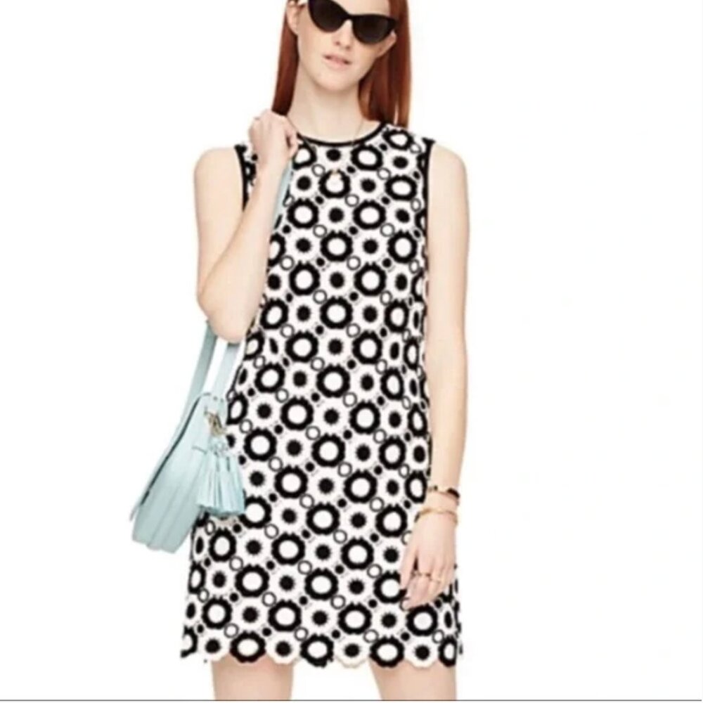Kate Spade Black White Floral Crochet Dress From The Look For The Silver Lining